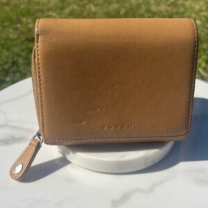 COACH Leather Zip-Around Wallet